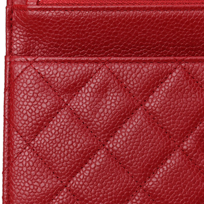 Chanel Caviar Quilted Wallet On Chain WOC Red 22 of 25