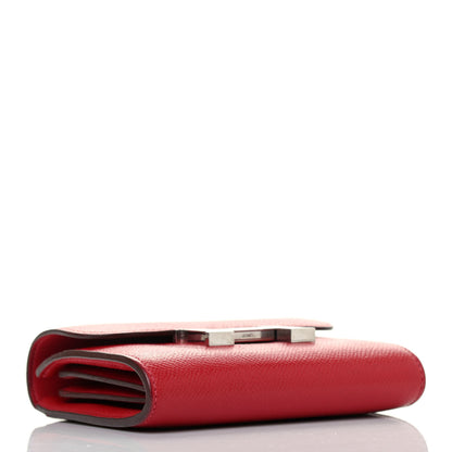 Hermes Epsom Constance Short Wallet Rouge Casaque 3 of 4
