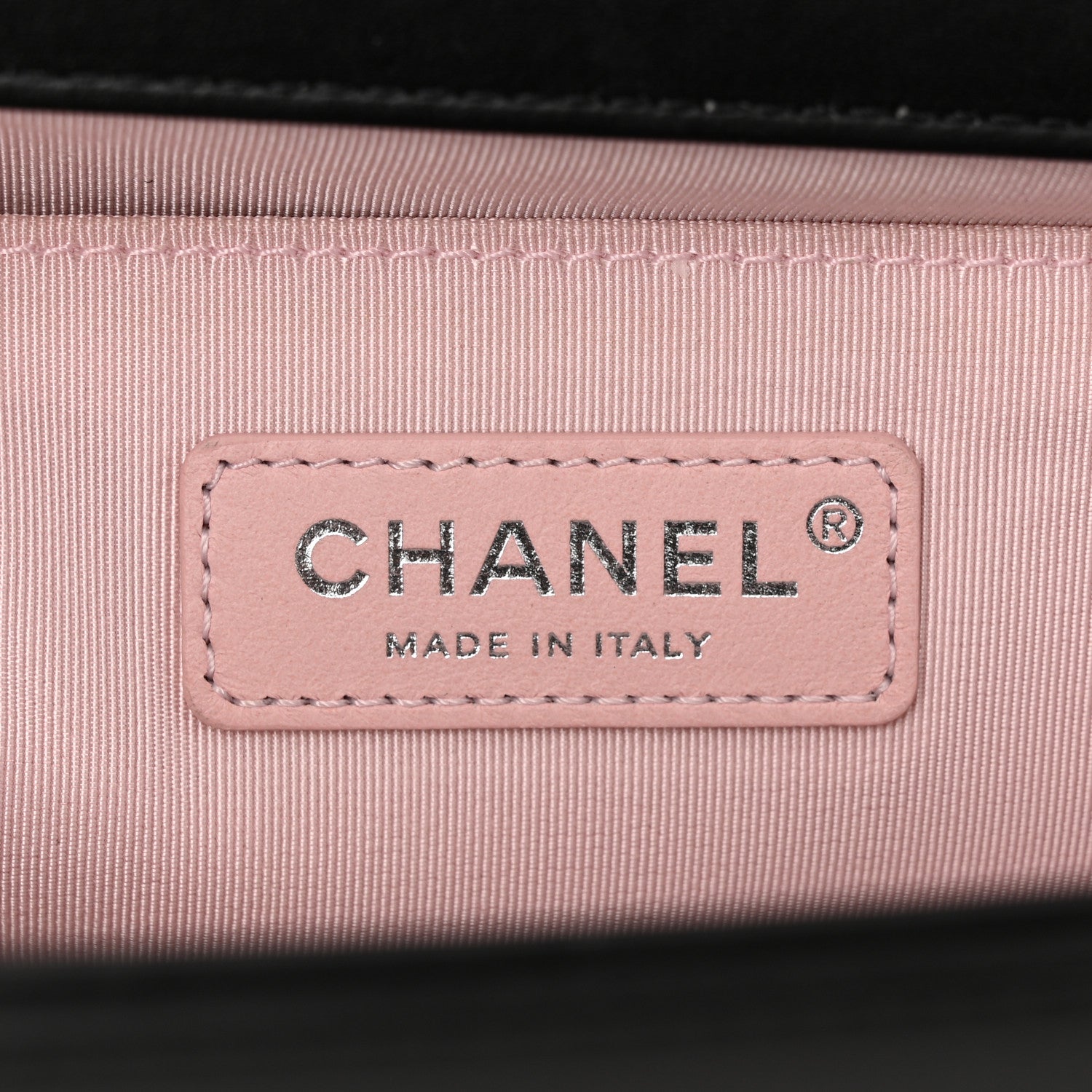 Chanel Calfskin Pearl Chevron Medium Boy Flap Black 6 of 10