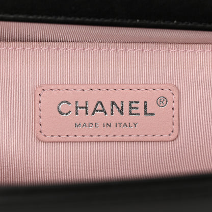Chanel Calfskin Pearl Chevron Medium Boy Flap Black 6 of 10