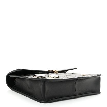 Chanel Aged Calfskin Charms Flap Bag Black 4 of 11