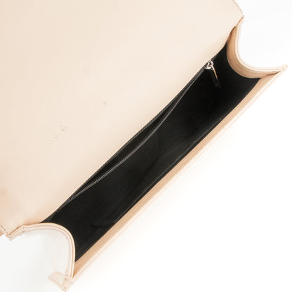 Chanel Patent Calfskin New Medium Boy Flap Plexiglass Beige 6 of 17