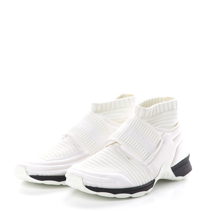 Chanel Stretch Fabric CC Sneakers 35 White 3 of 7
