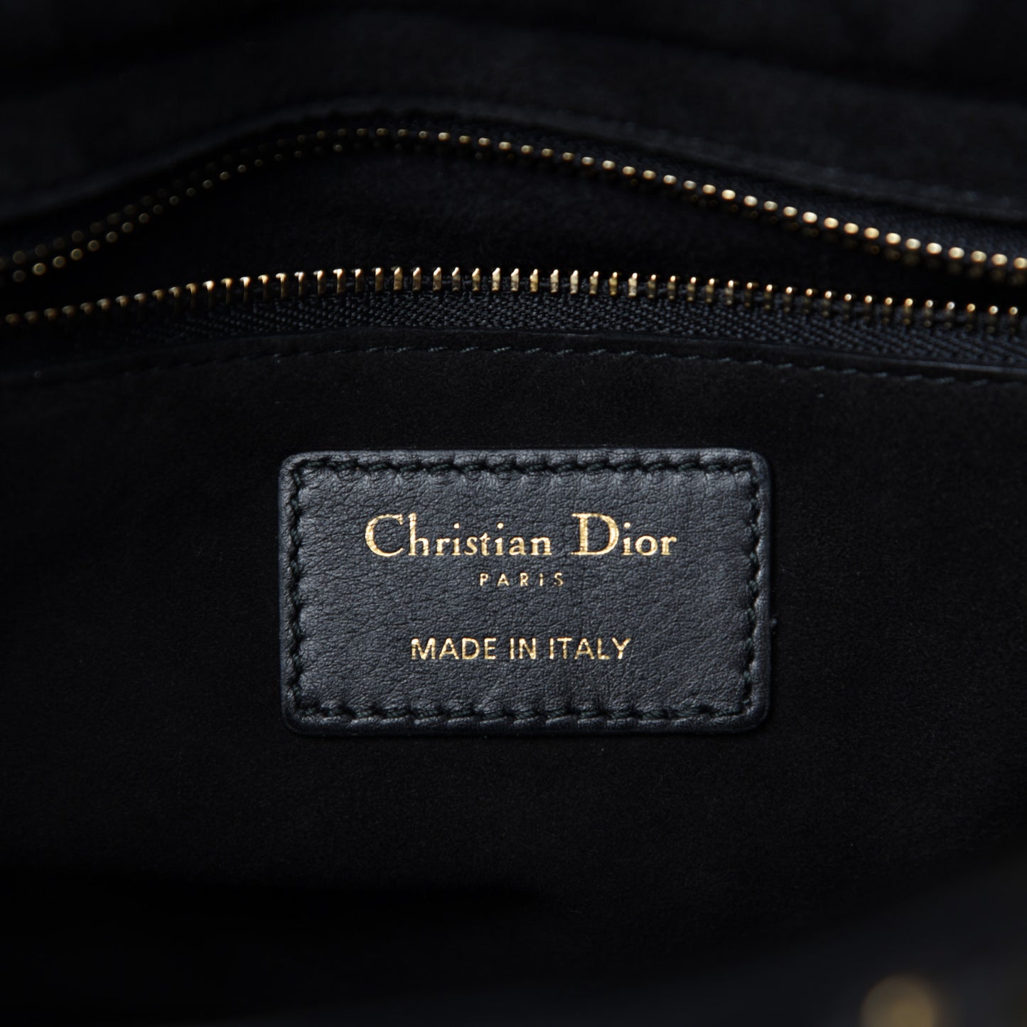 Calfskin Cannage Studded Medium Supple Lady Dior Black