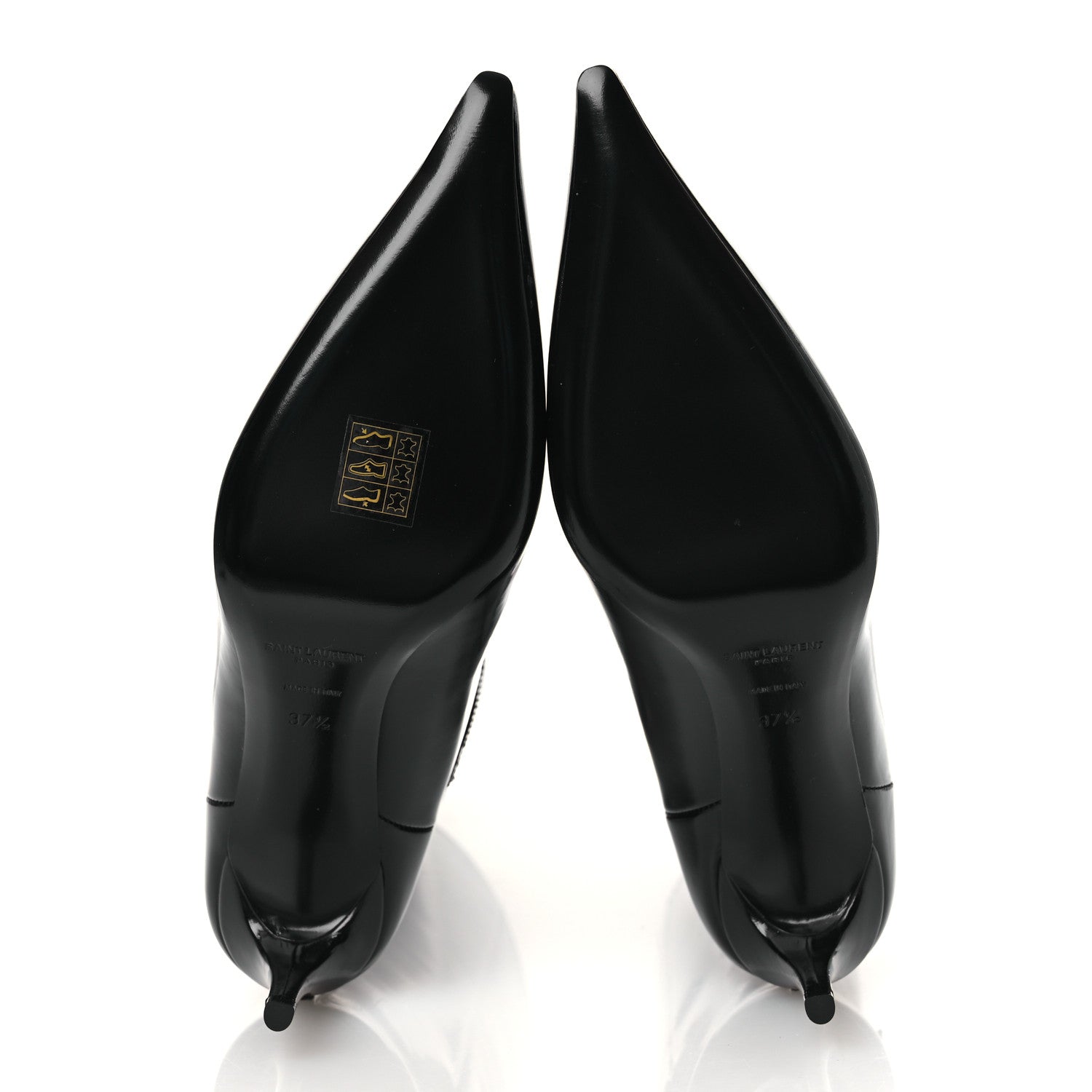 Saint Laurent Vitello Marilyn Hacker 70mm Luz Boots 37.5 Black 7 of 11