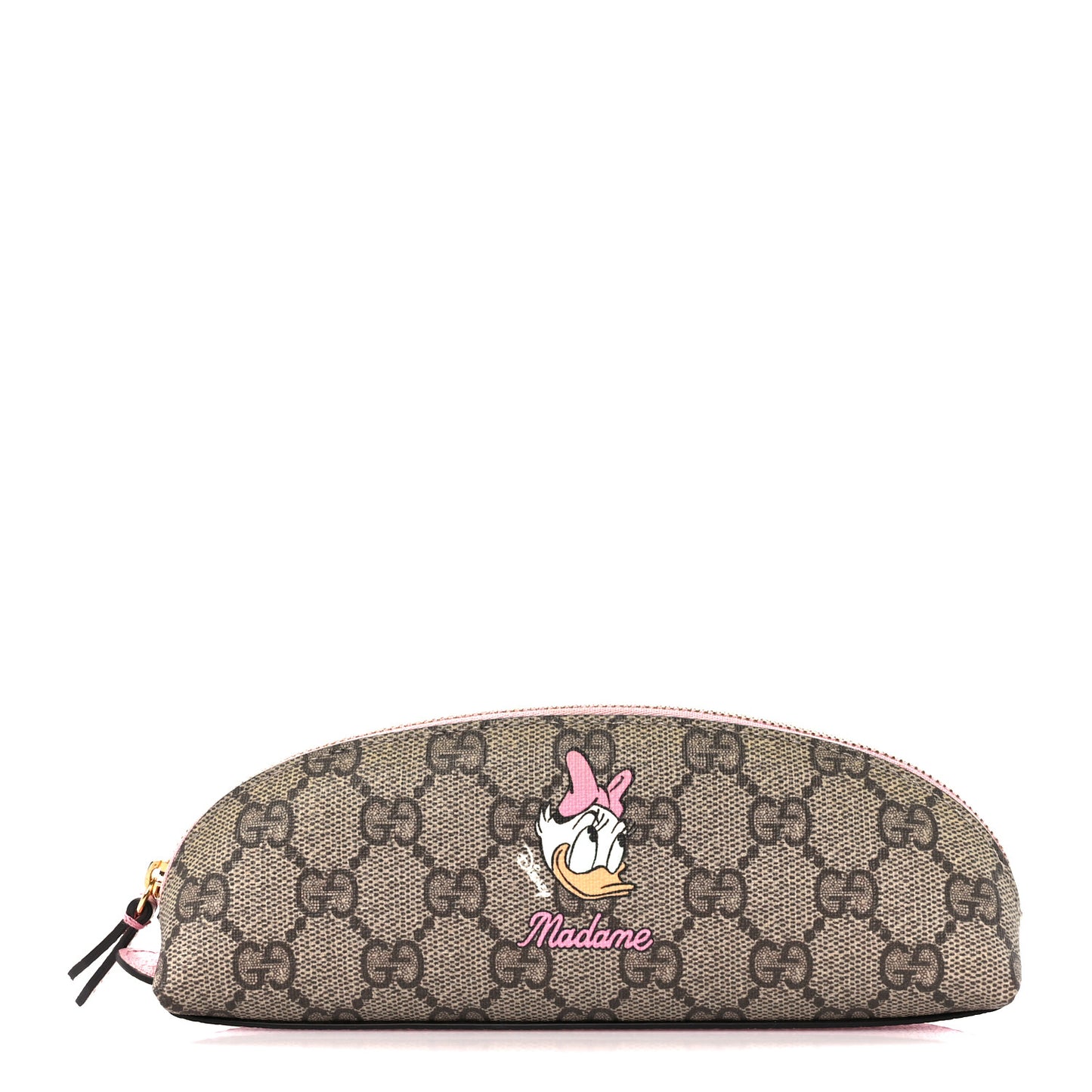 X DISNEY GG Supreme Monogram Daisy Duck Pencil Case Pink