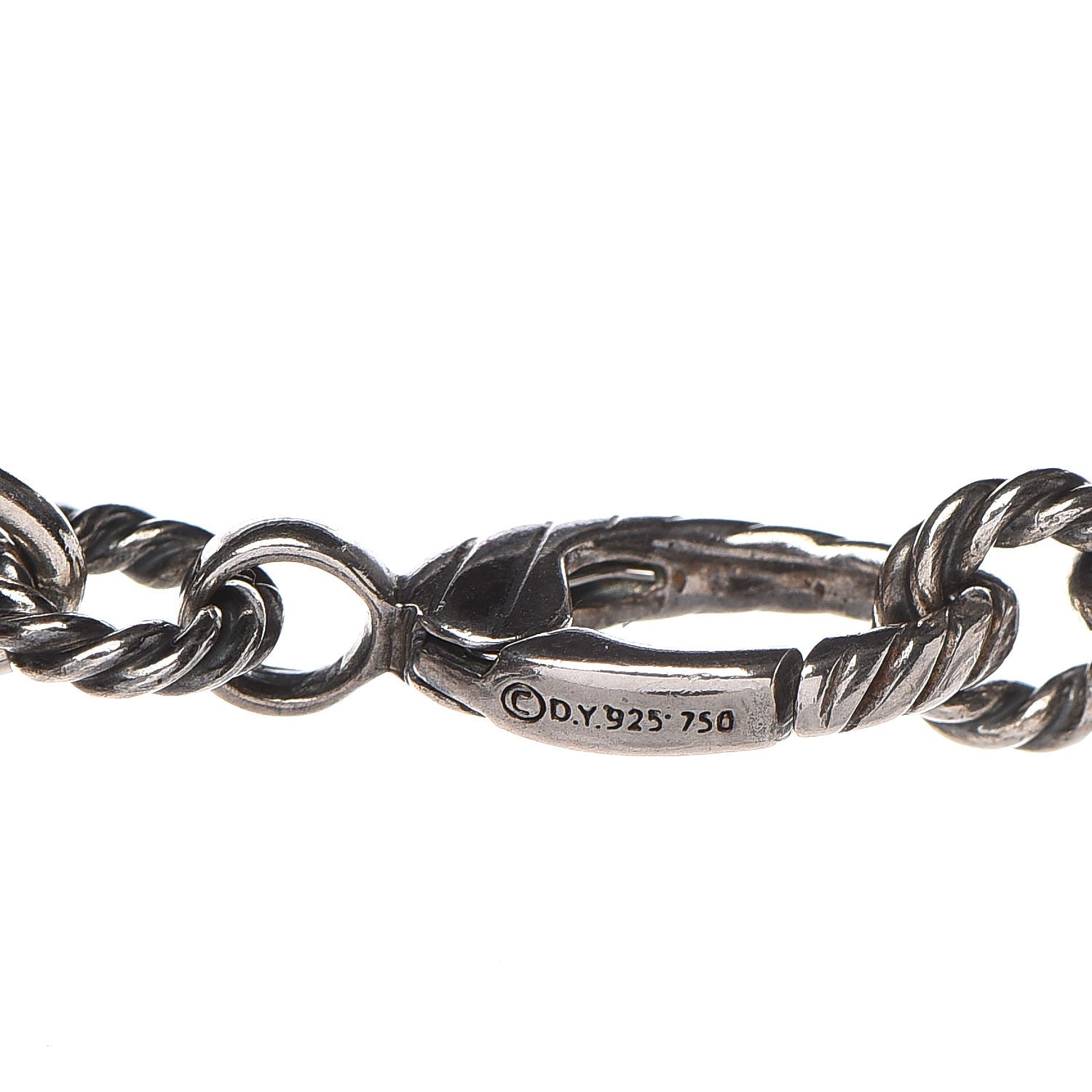 David Yurman Sterling Silver 18K Gold Mobile Link Necklace 5 of 5