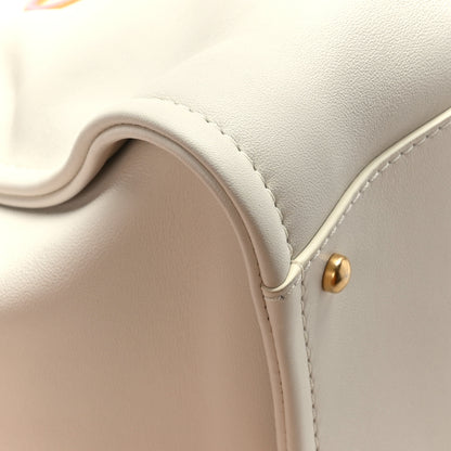 Chanel Calfskin Medium Deauville Tote White Multicolor 9 of 12
