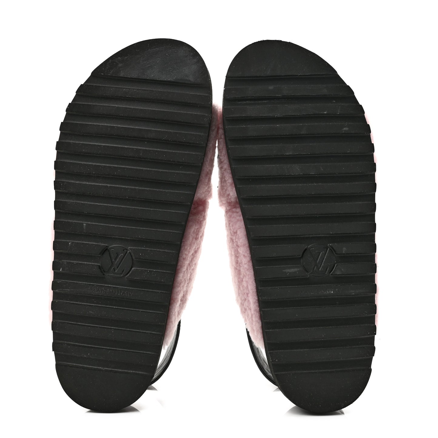 Shearling Calfskin Paseo Flat Comfort Sandal 38 Pink