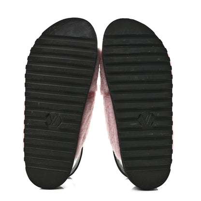Louis Vuitton Shearling Calfskin Paseo Flat Comfort Sandal 38 Pink 6 of 10