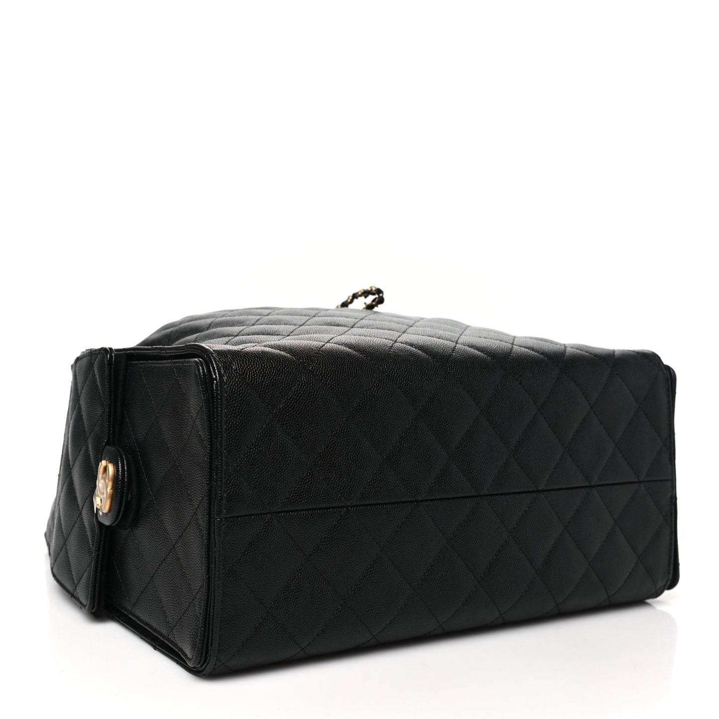 Caviar Quilted Medium Chanel 25 Handbag Black