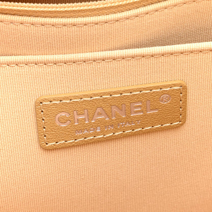 Chanel Metallic Lambskin Quilted XXL Travel Flap Bag Gold 6 of 10