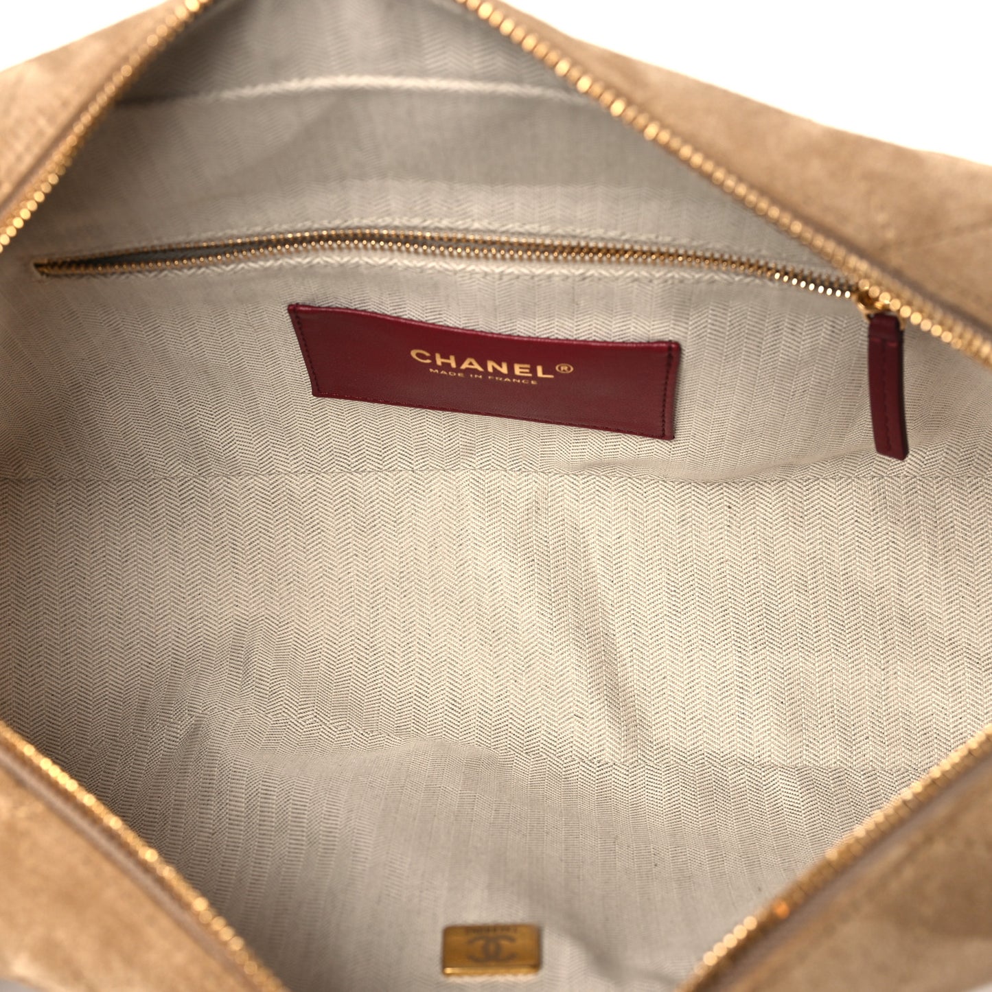 Suede Quilted Camerissimo Case Beige