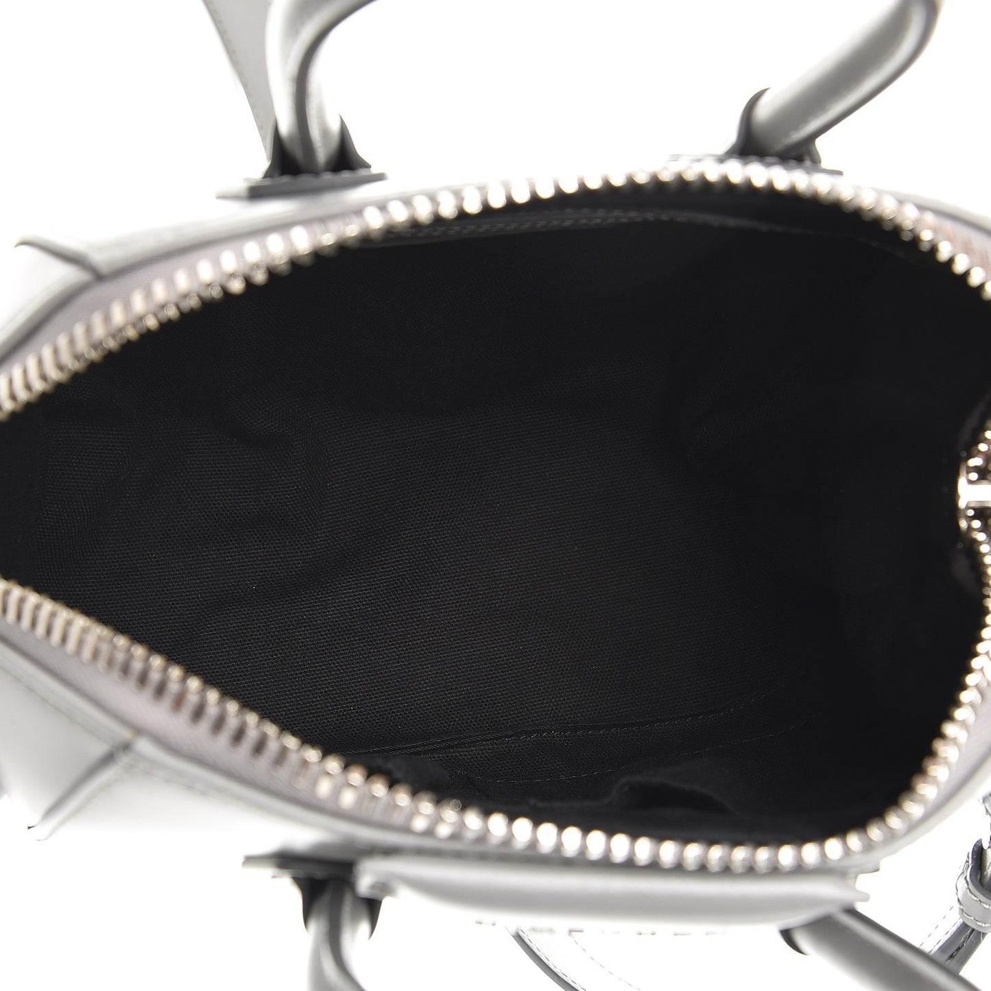 Shiny Lord Calfskin Mini Antigona Medium Grey