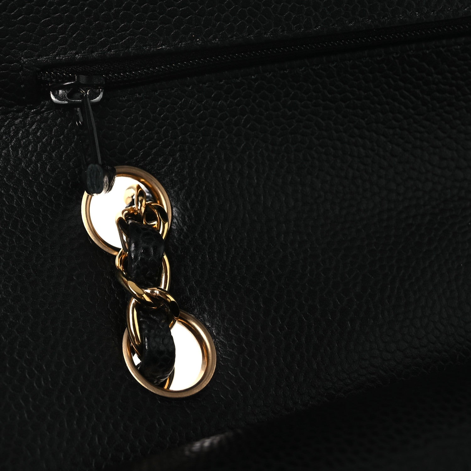 Chanel Caviar Quilted Medium Double Flap Black 13 of 15
