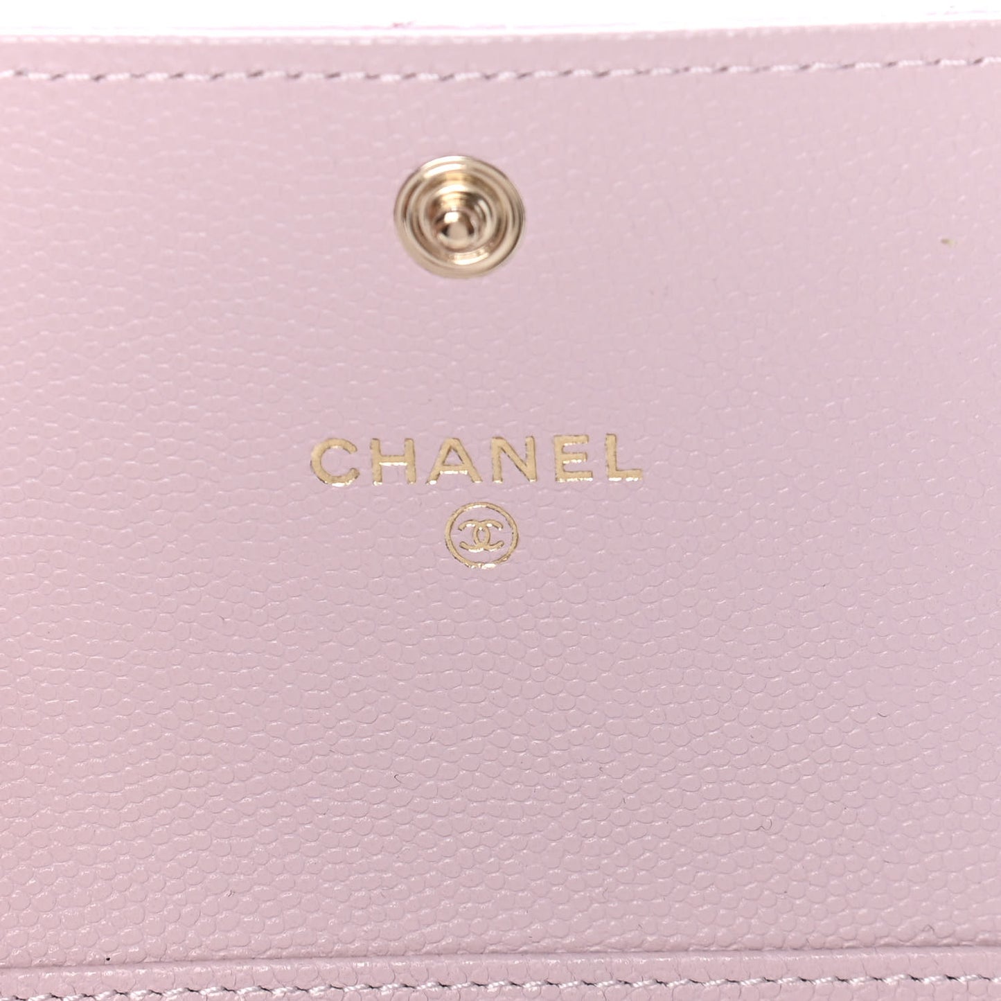 Caviar Quilted Coco Candy Card Holder On Chain Light Pink