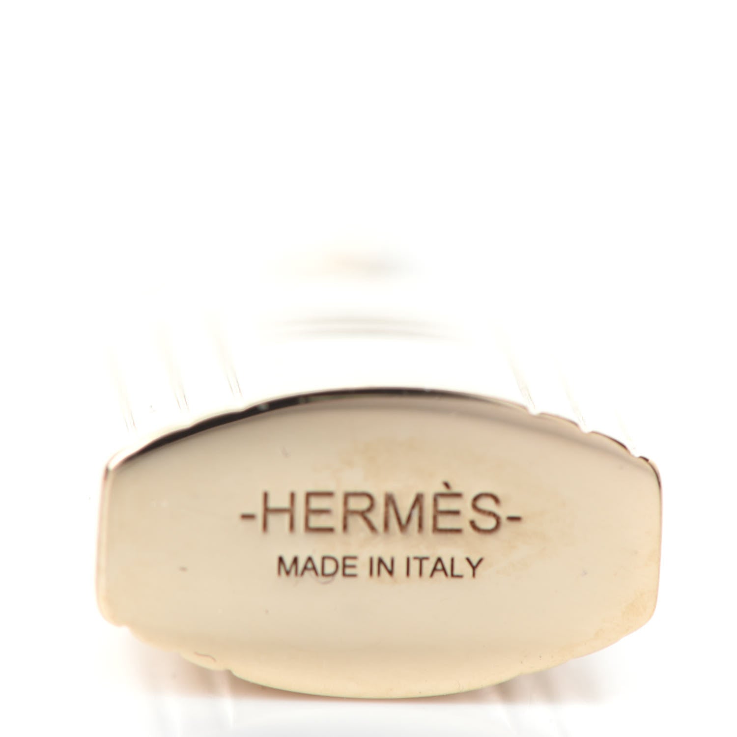 Hermes Permabrass Mini Loop Charms Cadenas Scarf Ring Gold 3 of 4