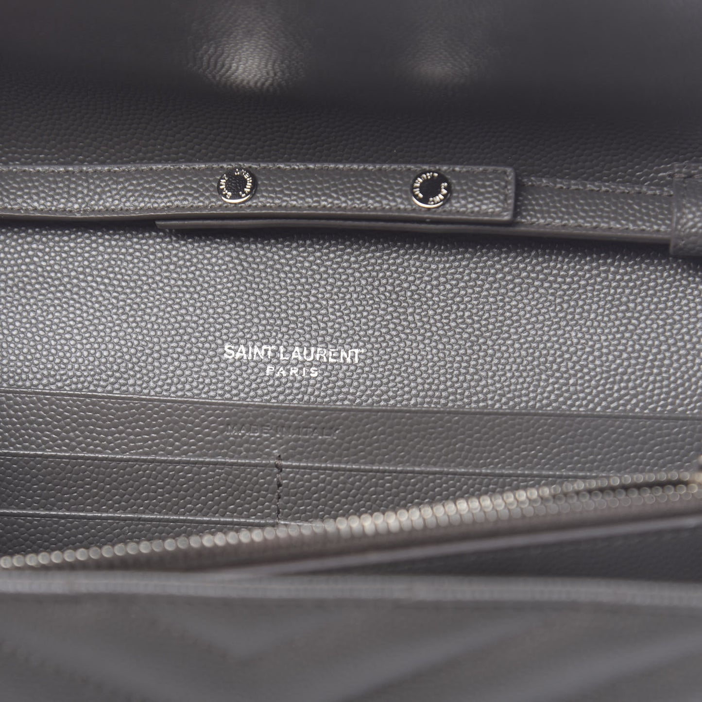 Grain De Poudre Matelasse Chevron Monogram Chain Wallet Earth