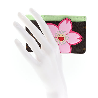 Louis Vuitton LV X TM Monogram Cherry Blossom Card Holder Sakura Brown 2 of 7