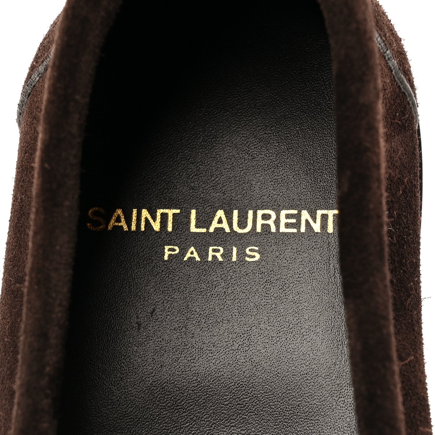 Saint Laurent Suede Le Loafer Penny Slippers 38.5 Dark Chocolate 7 of 9