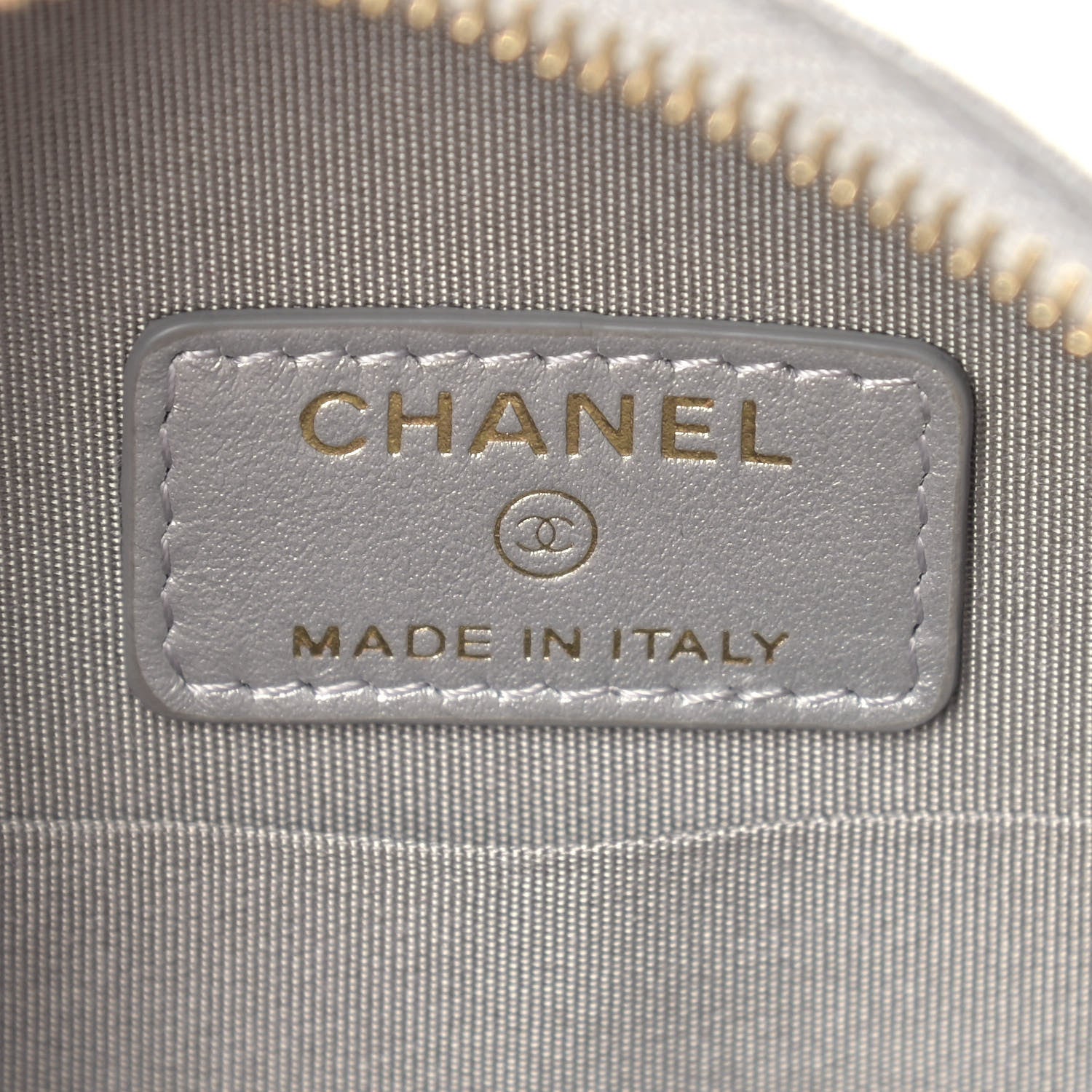 Chanel Metallic Lambskin Quilted Chanel 19 Round Clutch With Chain Silver 6 of 9