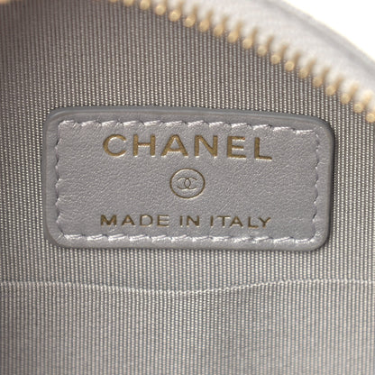 Chanel Metallic Lambskin Quilted Chanel 19 Round Clutch With Chain Silver 6 of 9