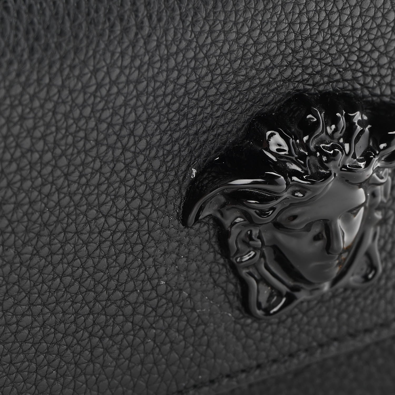 Versace Grained Calfskin Palazzo Chain Evening Bag Black 15 of 15
