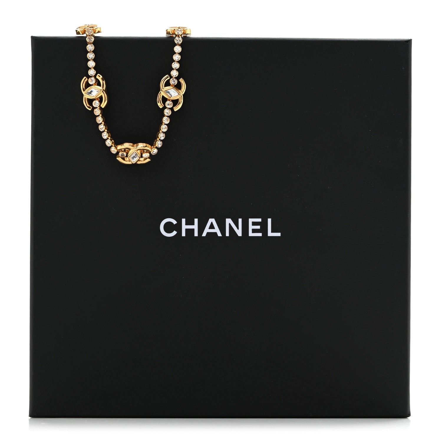 Chanel Metal Crystal CC Marquise Choker Gold 6 of 6