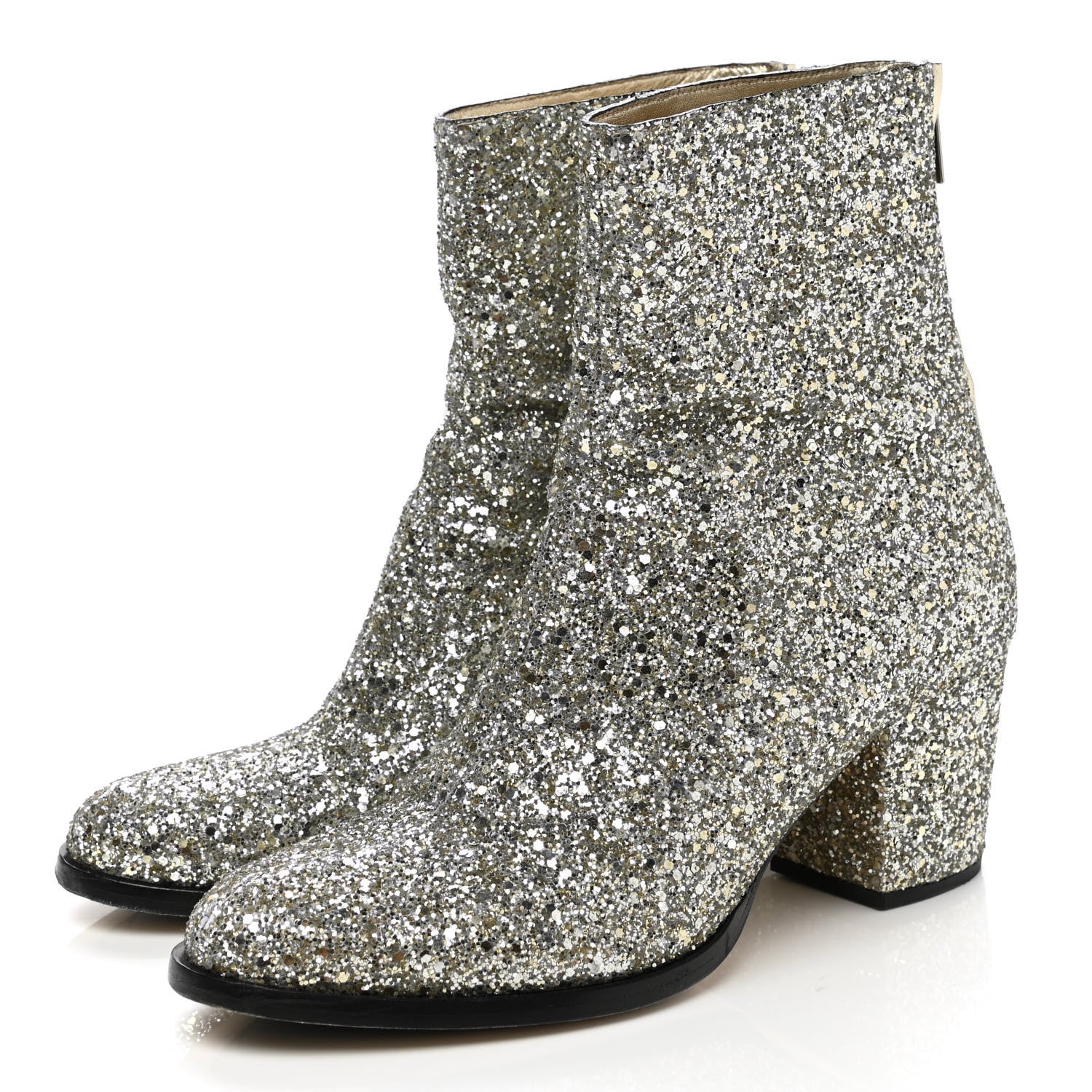 Jimmy Choo Glitter Easton Ankle Boots 39 Chai 3 of 11