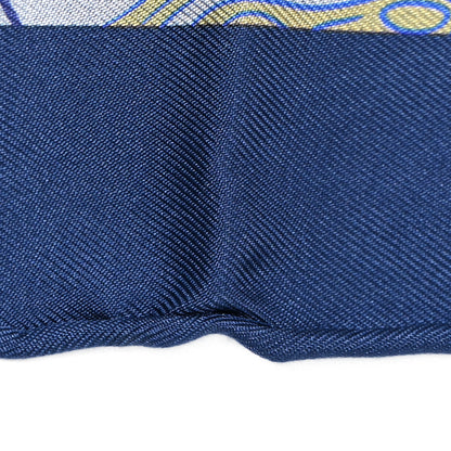 Hermes Silk Splash Park Double Face Scarf 90 Marine Vert Multicolore 8 of 14