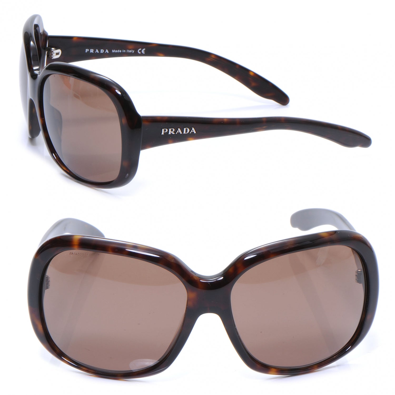 Prada Tortoise Shell Sunglasses SPR 17I 1 of 6