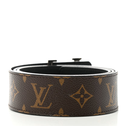 Louis Vuitton Monogram Macassar LV Initiales Reversible Belt 85 34 Black 2 of 7