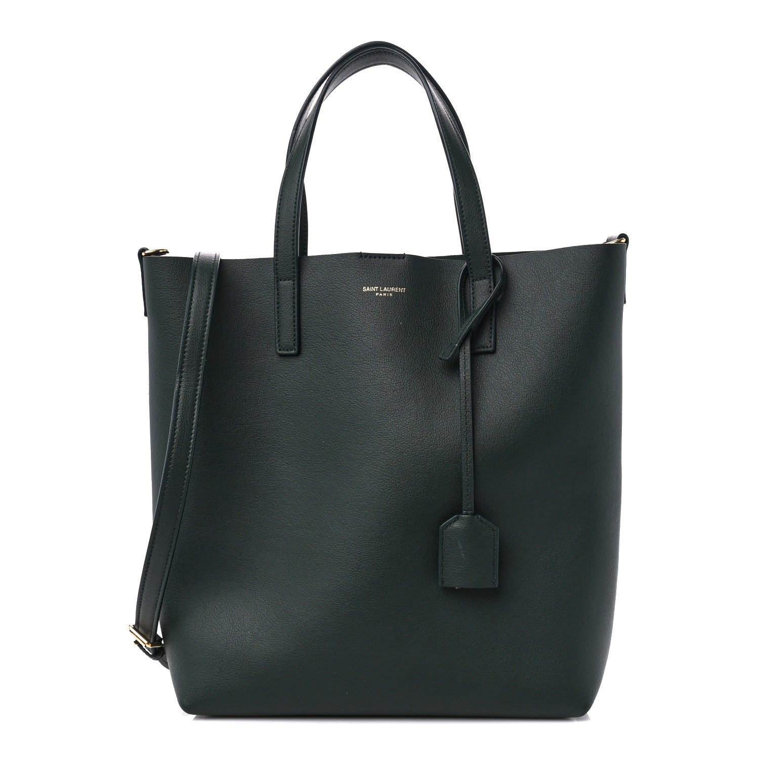 Saint Laurent Calfskin Toy Shopping Tote Dark Green 1 of 10