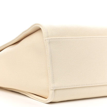 Chanel Canvas Pearl Medium Deauville Tote Ecru Beige 9 of 11