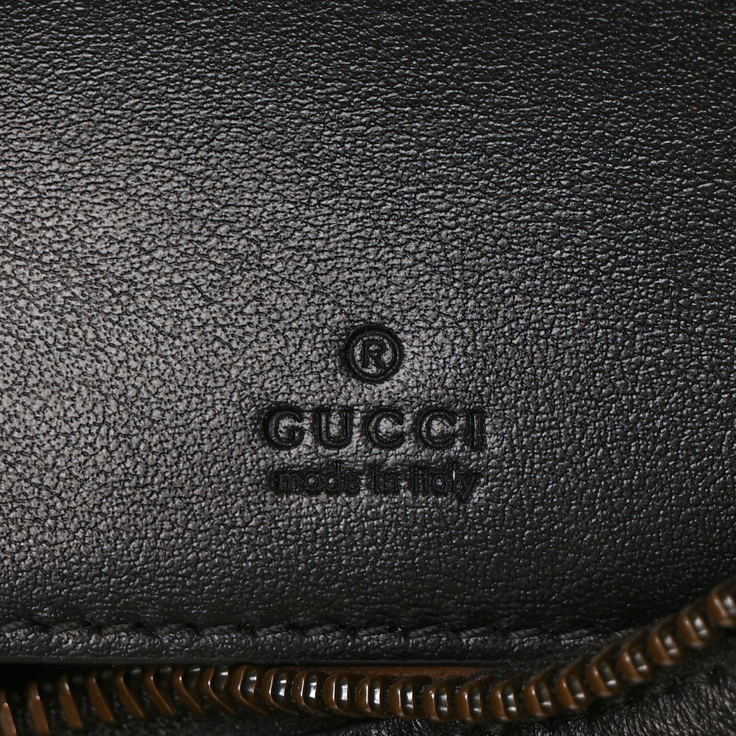 Gucci Calfskin Matelasse Chevron Mini GG Marmont Half Moon Hobo Black 6 of 9