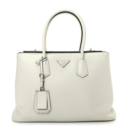 Prada Saffiano Cuir Twin Tote Talco 1 of 10