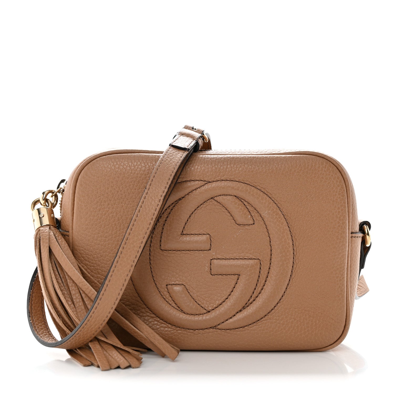 Gucci Pebbled Calfskin Small Soho Disco Bag Camelia 1 of 10