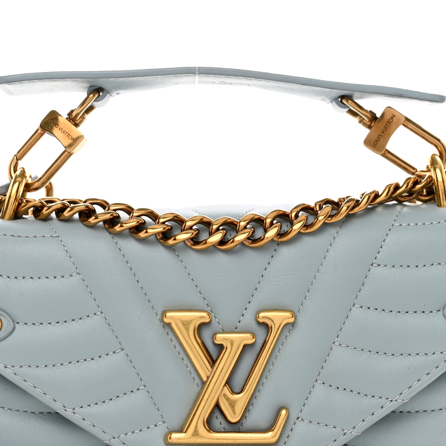 Louis Vuitton Calfskin New Wave Chain PM Porcelain Blue 5 of 11