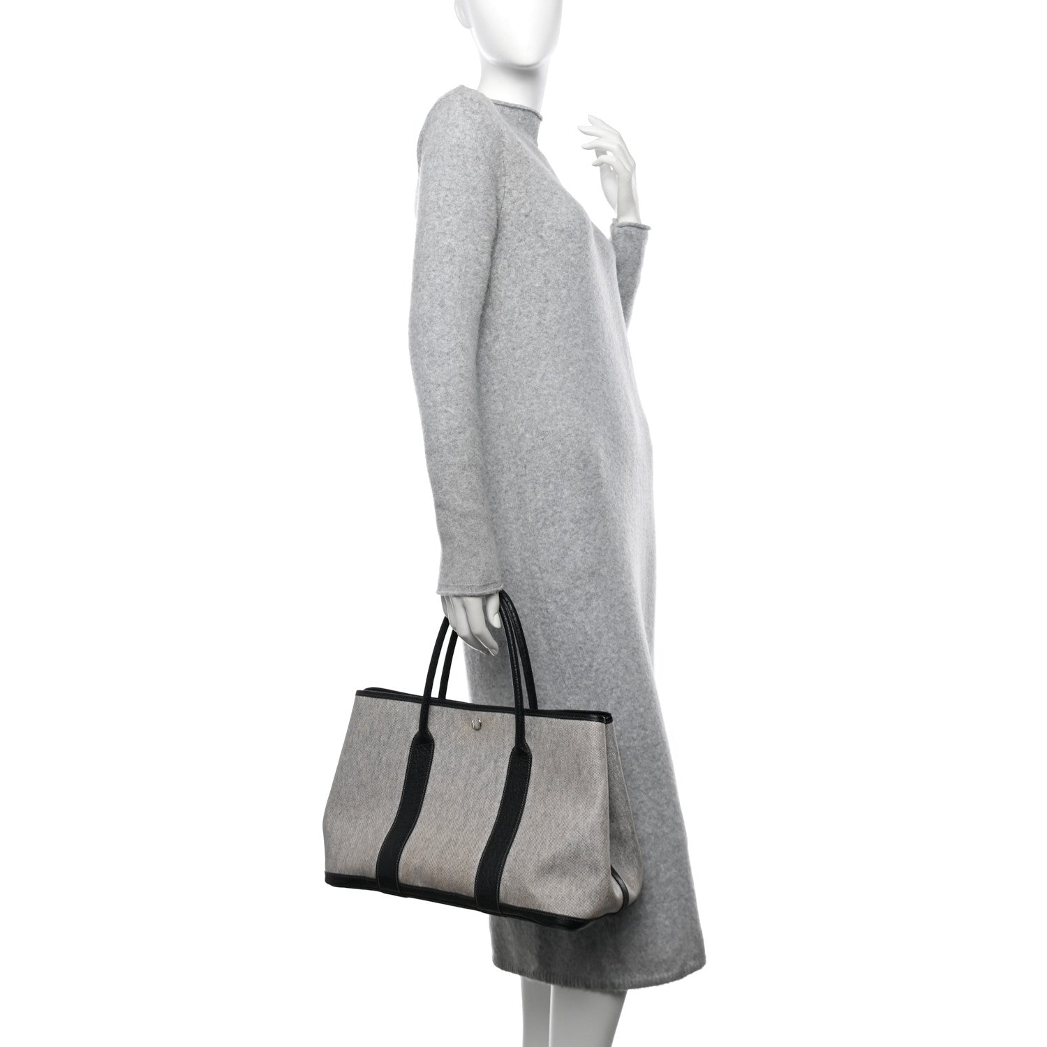 Hermes Buffle Skipper Toile Garden Party 36 MM Tote Black 2 of 12
