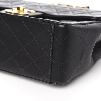 Chanel Lambskin Quilted XL Jumbo Single Flap Black 10 of 11
