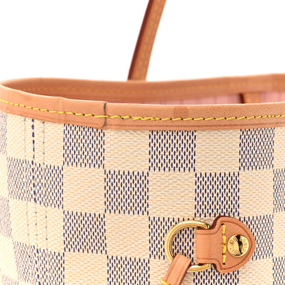Louis Vuitton Damier Azur Neo Neverfull MM Rose Ballerine 12 of 13