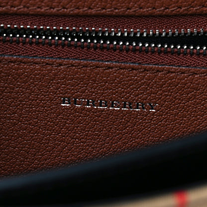 Burberry Goatskin Vintage Check Medium D-Ring Bag Tan Black 6 of 13