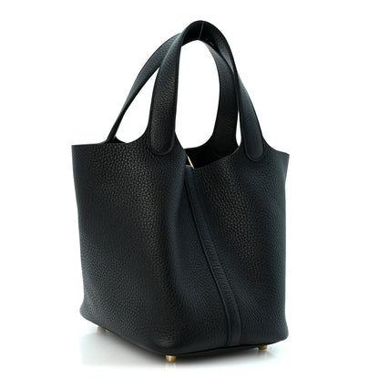 Hermes Taurillon Clemence Picotin Lock 18 PM Black 3 of 13