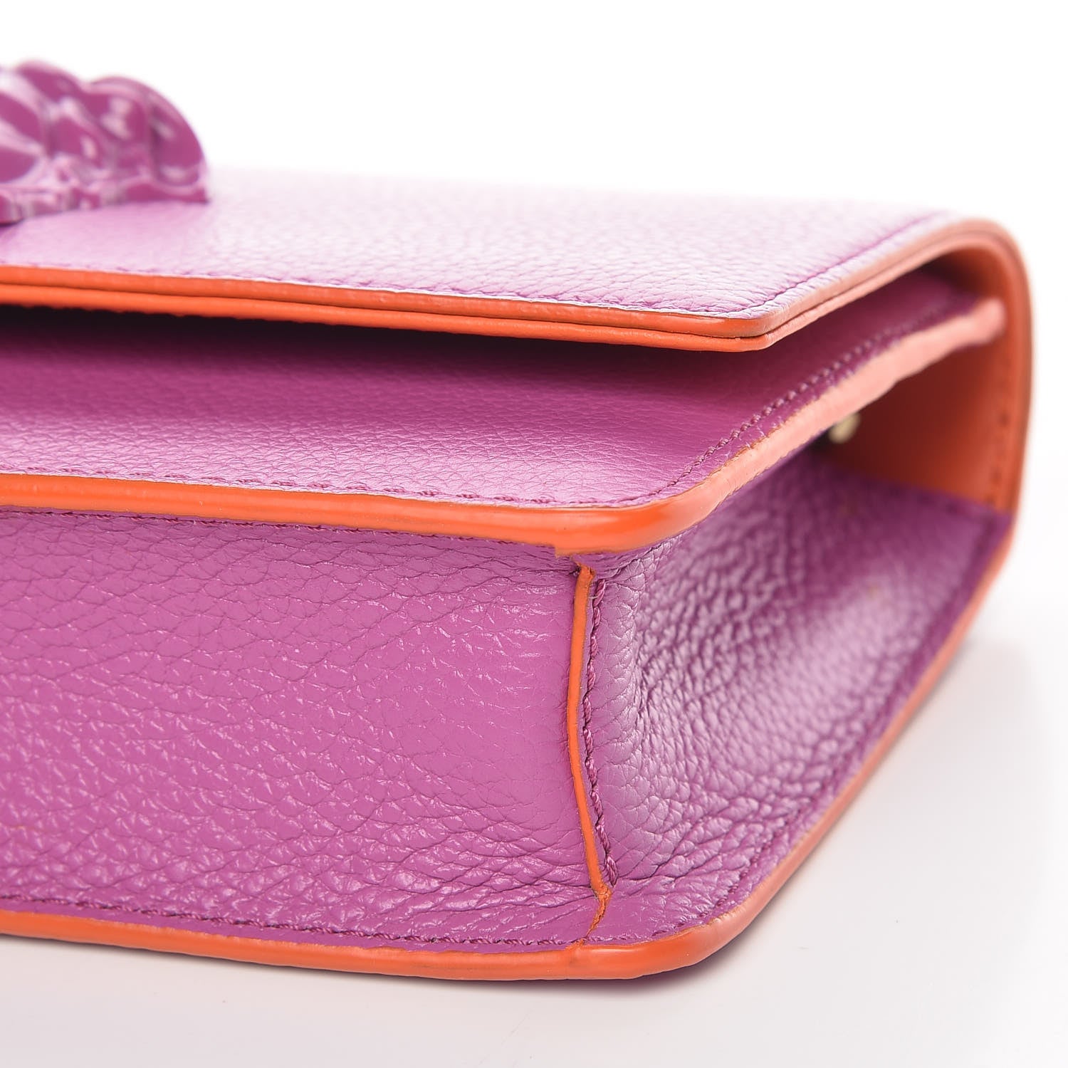 Versace Grained Calfskin Palazzo Chain Evening Bag Pink 8 of 8