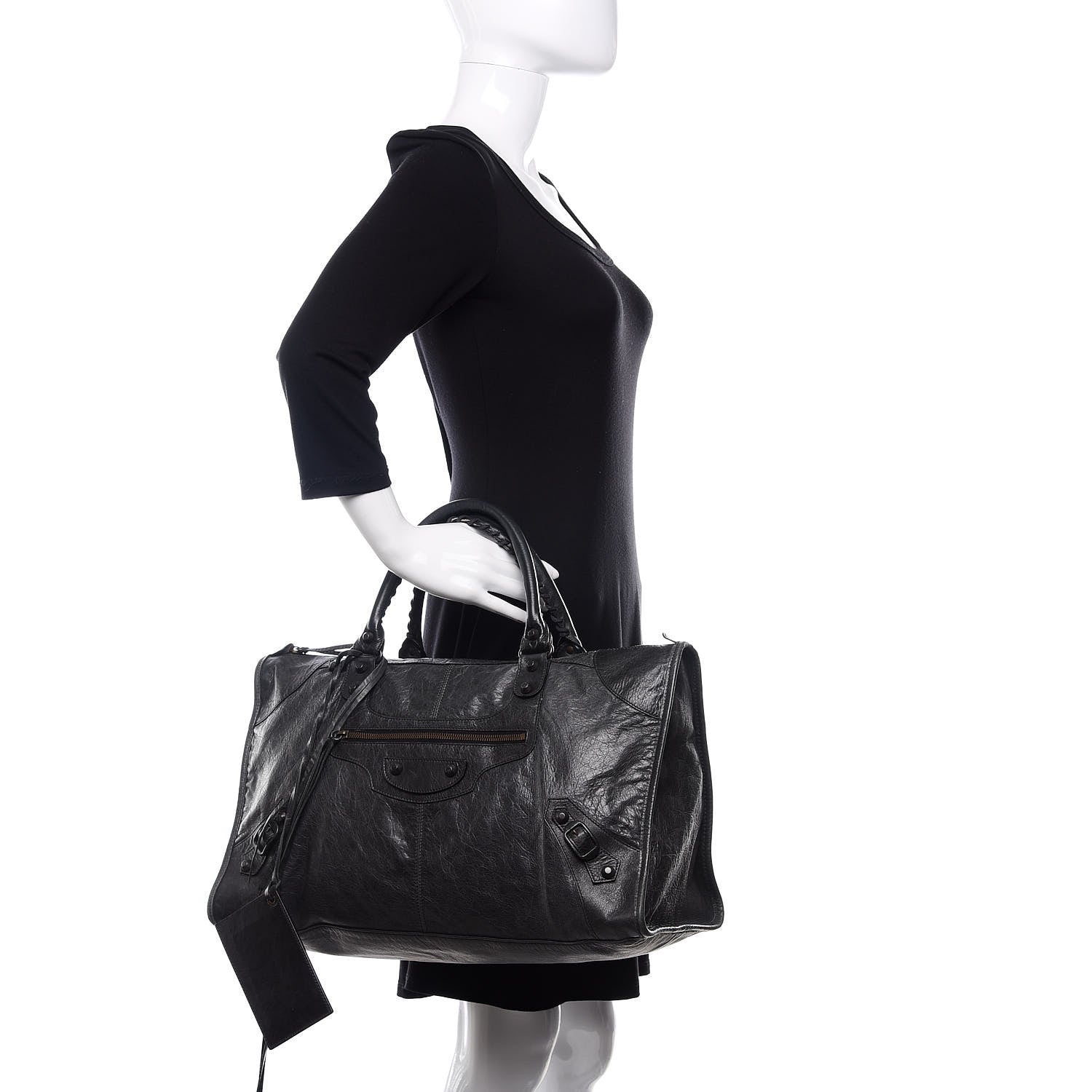 Balenciaga Agneau Classic Hardware Work Anthracite 2 of 11