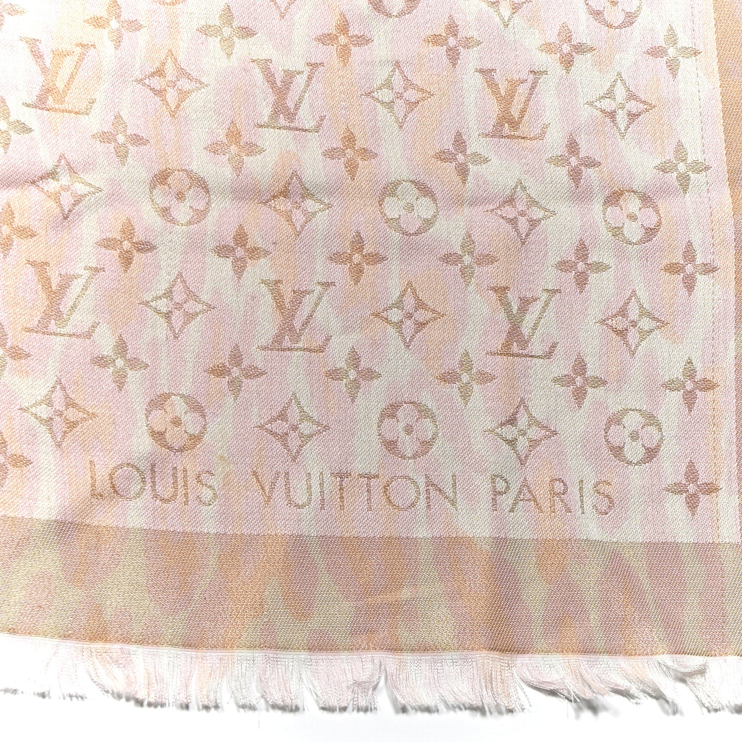 Monogram Shine Leogram Shawl Light Pink