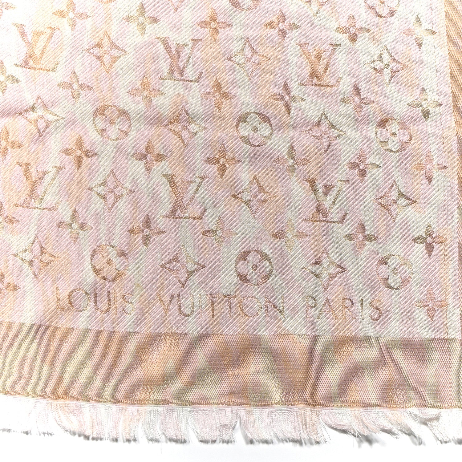 Louis Vuitton Monogram Shine Leogram Shawl Light Pink 2 of 7