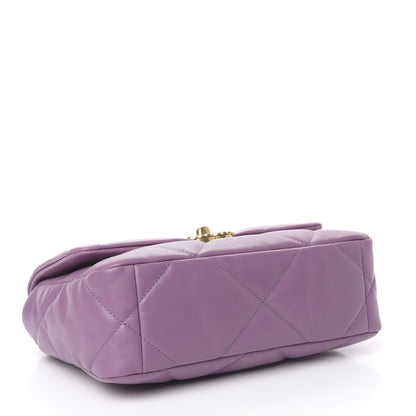 Chanel Goatskin Quilted Medium 19 Flap Violet Purple 4 of 12