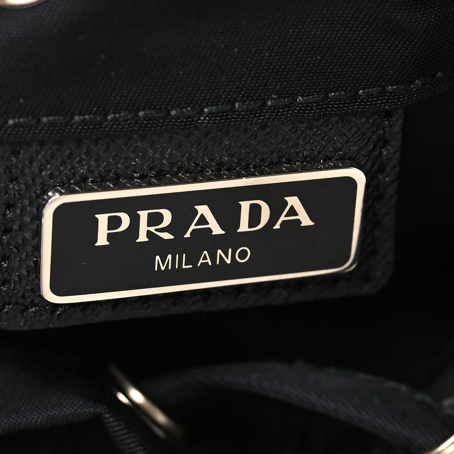 Prada Nylon Vela Drawstring Pouch Black 7 of 10