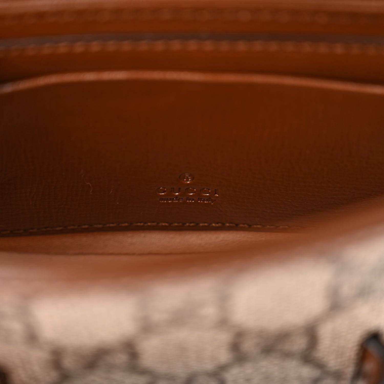 Gucci GG Supreme Monogram Azalea Calfskin Web Horsebit 1955 Wallet On Strap Beige Ebony Brown Sugar 6 of 9